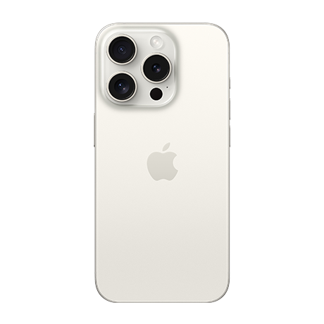 White Titanium iPhone 15 Pro Max available in Huron County at Tuckersmith Communications.
