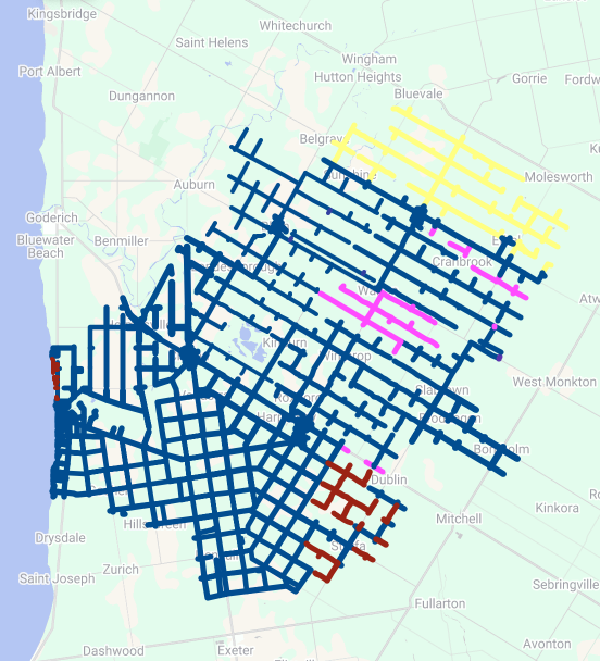 TCC service area map